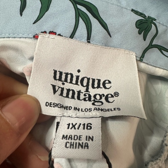 Unique Vintage Orange Red Puff Sleeve Sundress NWT - Picture 6 of 8